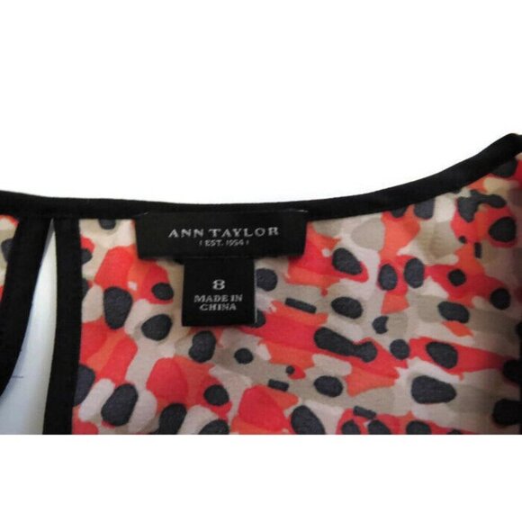 Ann Taylor Top Blouse Flutter Cap Sleeve Cutout Back Spring Summer Top 8 - Picture 10 of 16